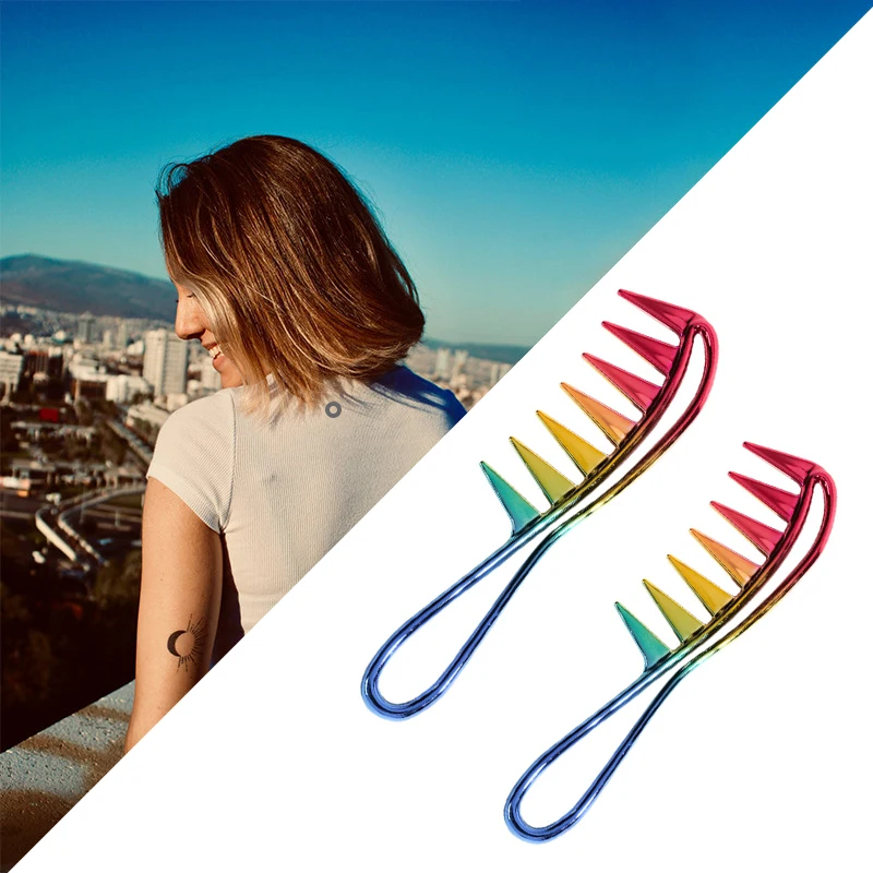 

Wide Tooth Shark Plastic Comb Detangler Curly Hair Salon Hairdressing Comb Massage For Hair Styling Tool Barber Accessories 1pcs