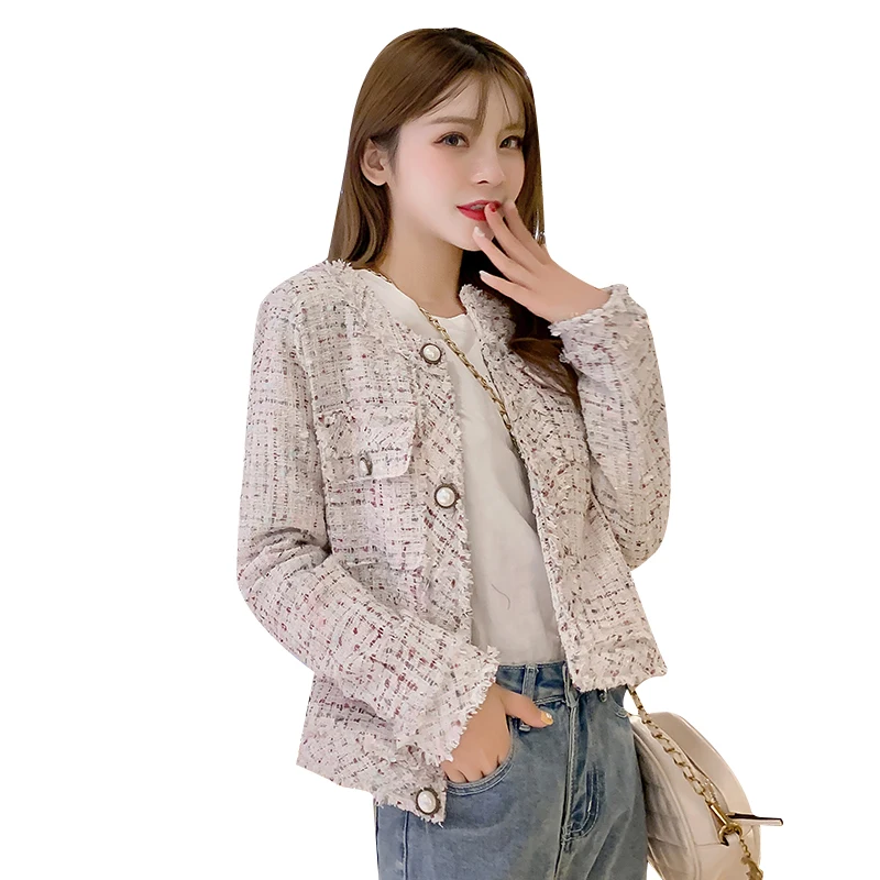 Розовый клетчатый Блейзер новинка 2020 летние женские официальные куртки офисная