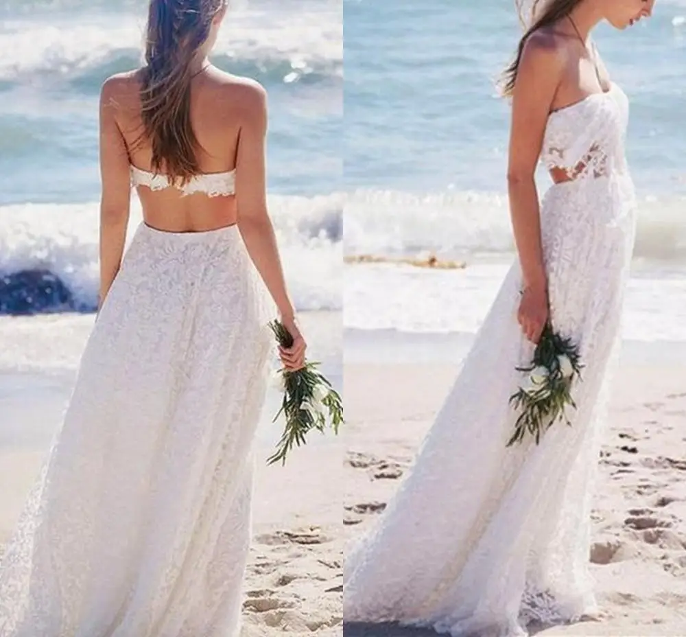 Женское свадебное платье без бретелек с открытой спиной | Свадьбы и торжества