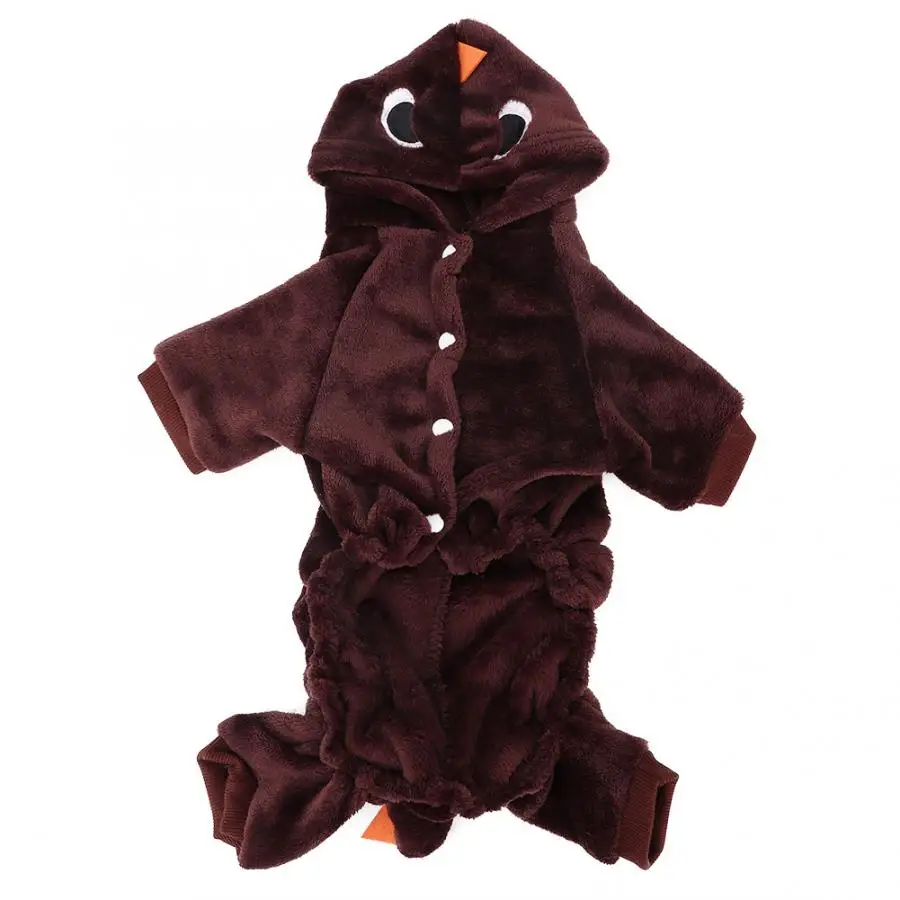 Комбинезоны для домашних питомцев Зимние коралловые флисовые кофейные костюмы