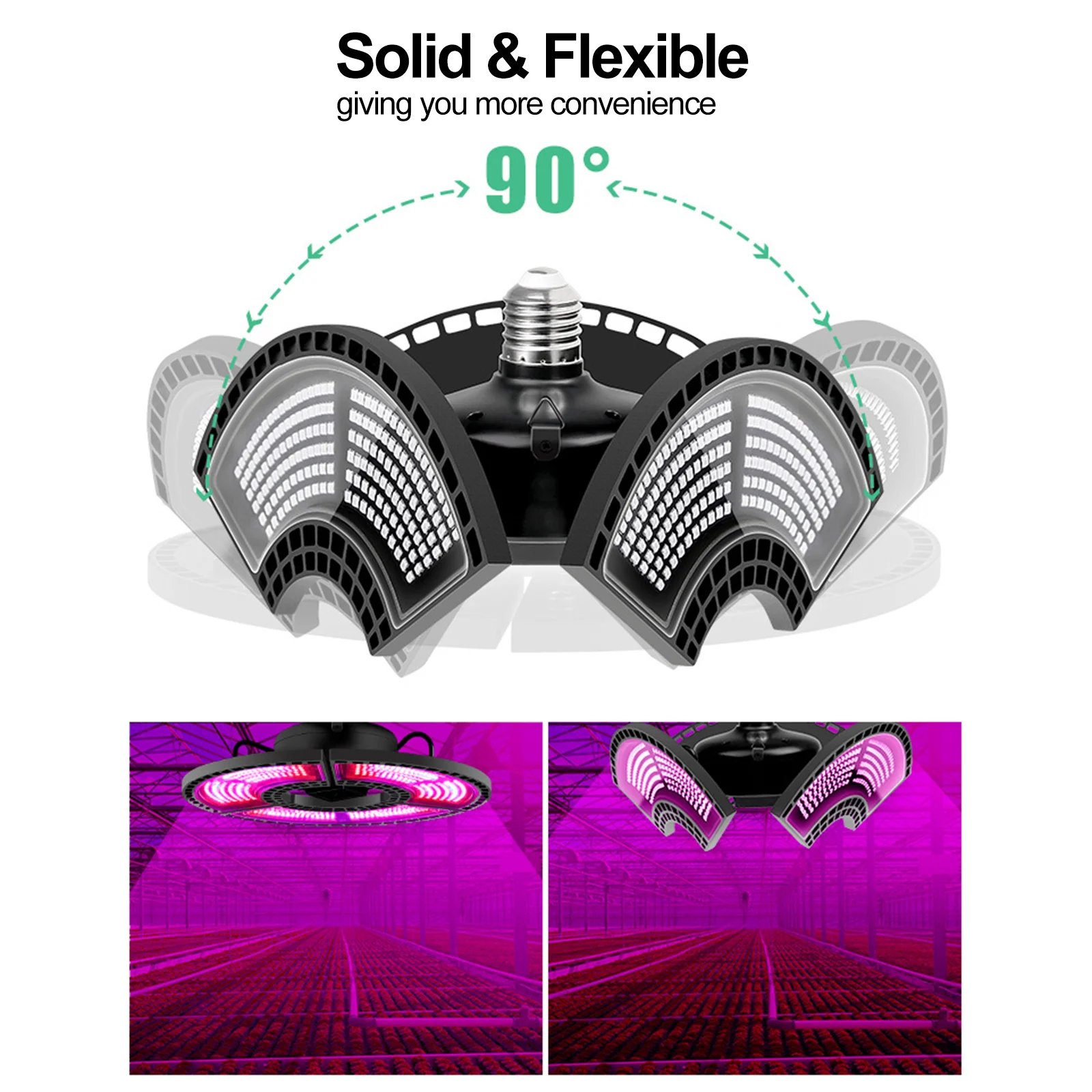 

Full Spectrum E27 LED Grow Light Bulb 288pcs LED Light Beads Grow Plant Light Waterproof for Planting Greenhouse Organic Plants