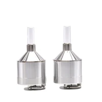 upscale manual grinder with glass bottle 3 layer 56mm90mm all aluminum herbal grinder smoke grinders tobacco accessories