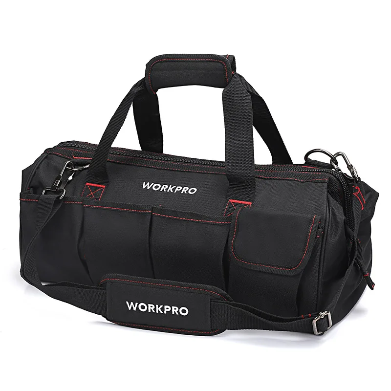WORKPRO водонепроницаемая сумка для инструментов, дорожные сумки, мужская сумка через плечо, сумки для инструментов, большая вместительность,, 4 размера(12, 14, 16, 18 дюймов