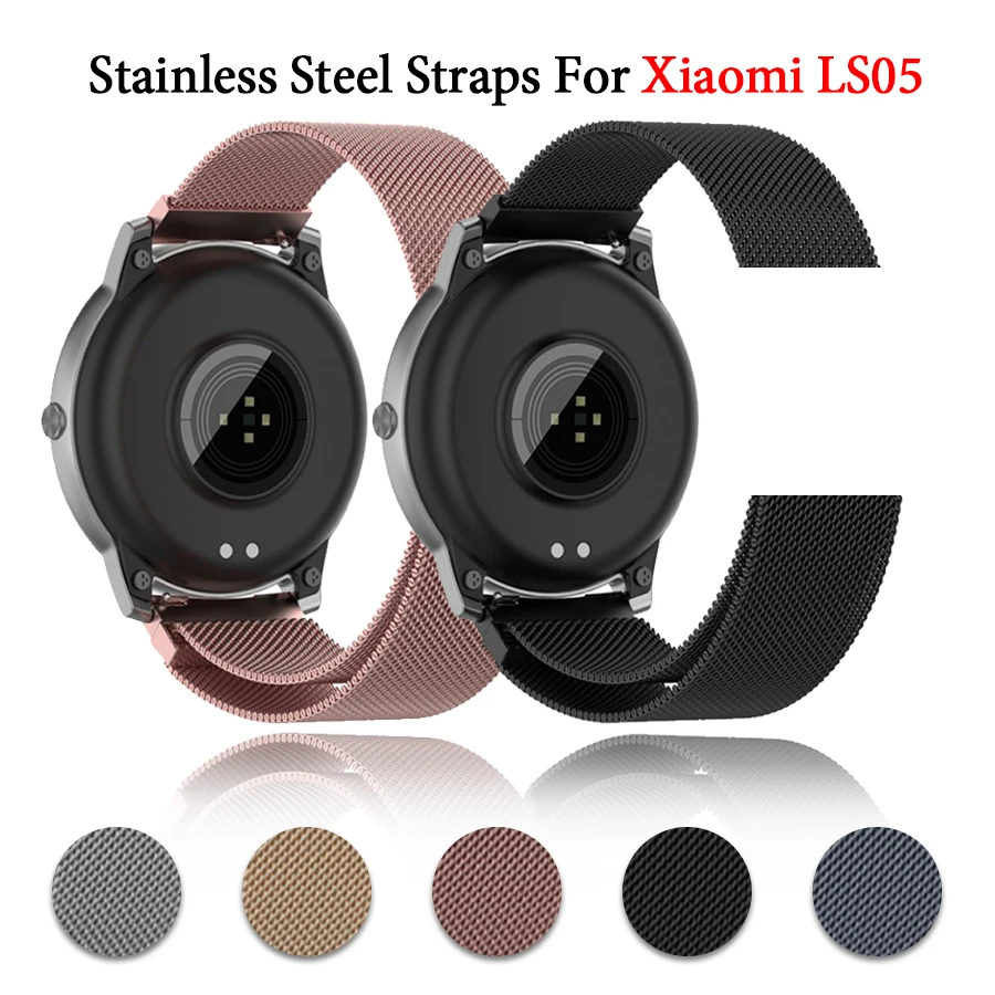 

2021 Magnetic Clasp Mesh Strap For Xiaomi Haylou Solar LS05 Accessories Milanese Loop Replacement Strap Bracelet For Xiaomi LS05