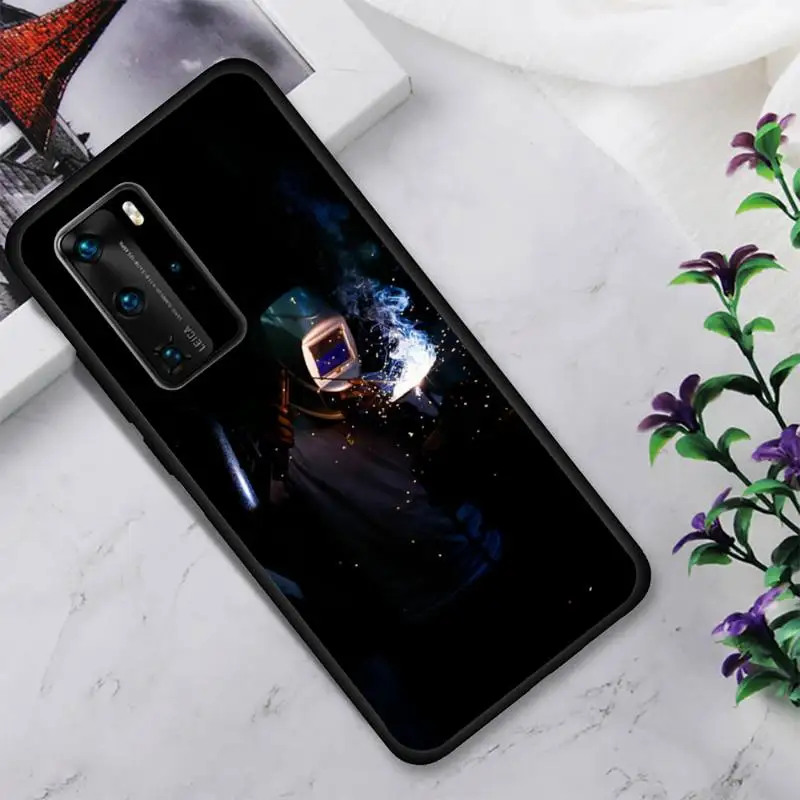 

Welder Welding Hot Metal Worker Solderin Phone Case For Huawei Mate 9 10 20 30 40 X Pro Lite Cover