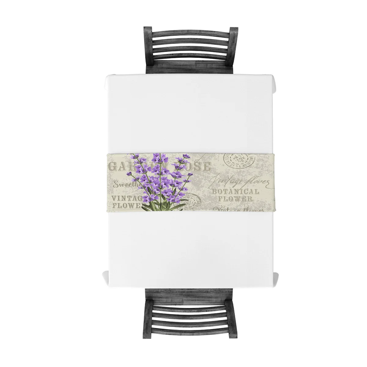 Лавандовые фиолетовые цветы листья деревенский Настольная дорожка дома