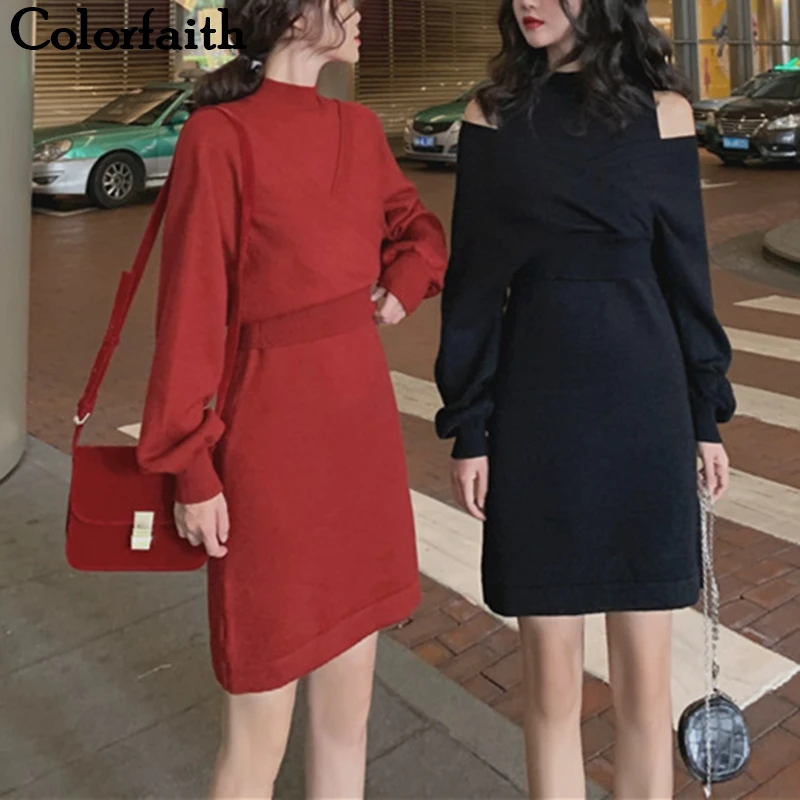 Colorfaith новинка 2019 Осень зима женские комплекты комплект из двух предметов