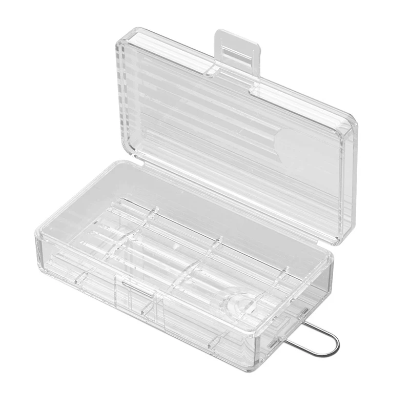 

Plastic Battery Holder Storage Case Box For 18650 CR123A 16340 Batteries Storage Box Cover Holder with hook