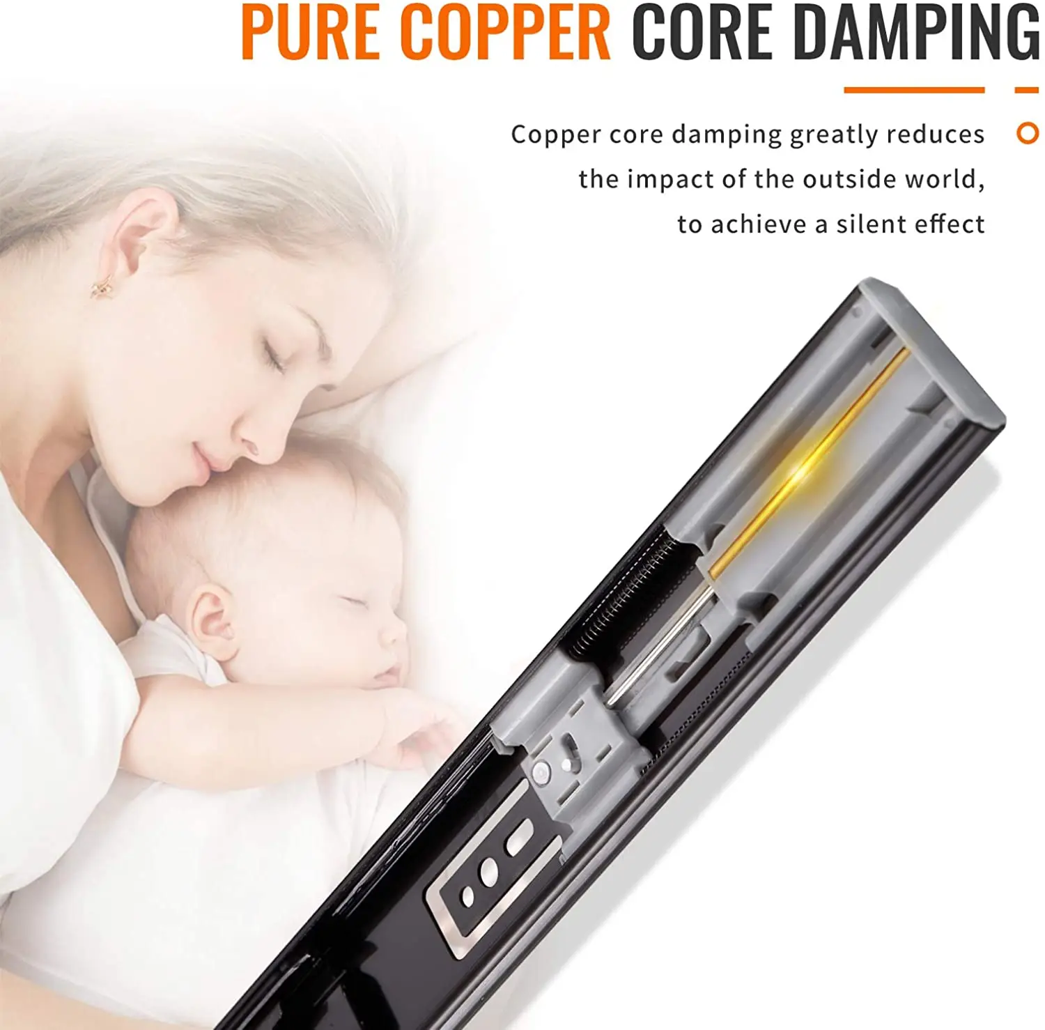 

Направляющие для ящиков с мягким закрытием, нагрузка 100 фунтов, 1 пара