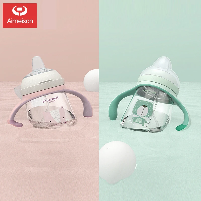 Детская чашка в форме утки детская обучающая Питьевая герметичная сосущая