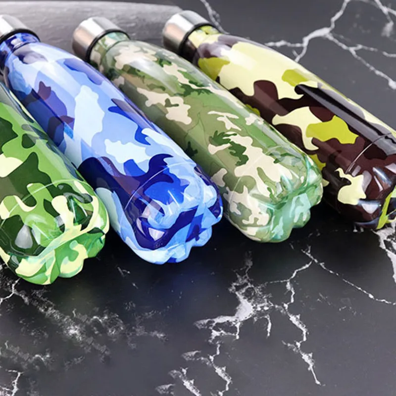 Камуфляжная бутылка для воды крутая Изолированная чашка вакуумная фляжка термос