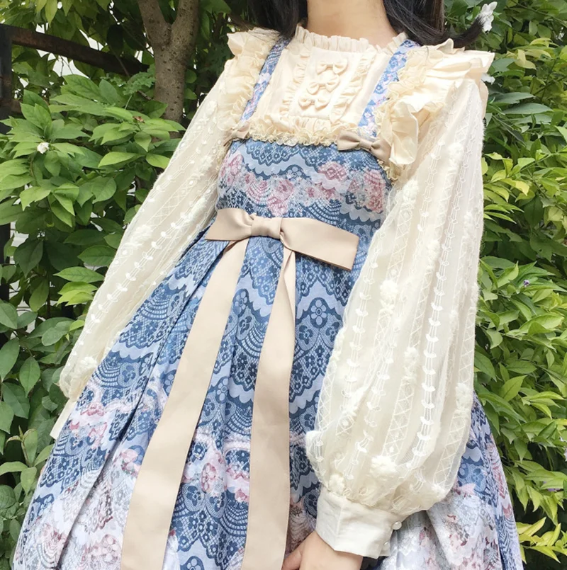 Рубашка В Стиле Лолита на весну и осень рубашка в викторианском стиле свободная