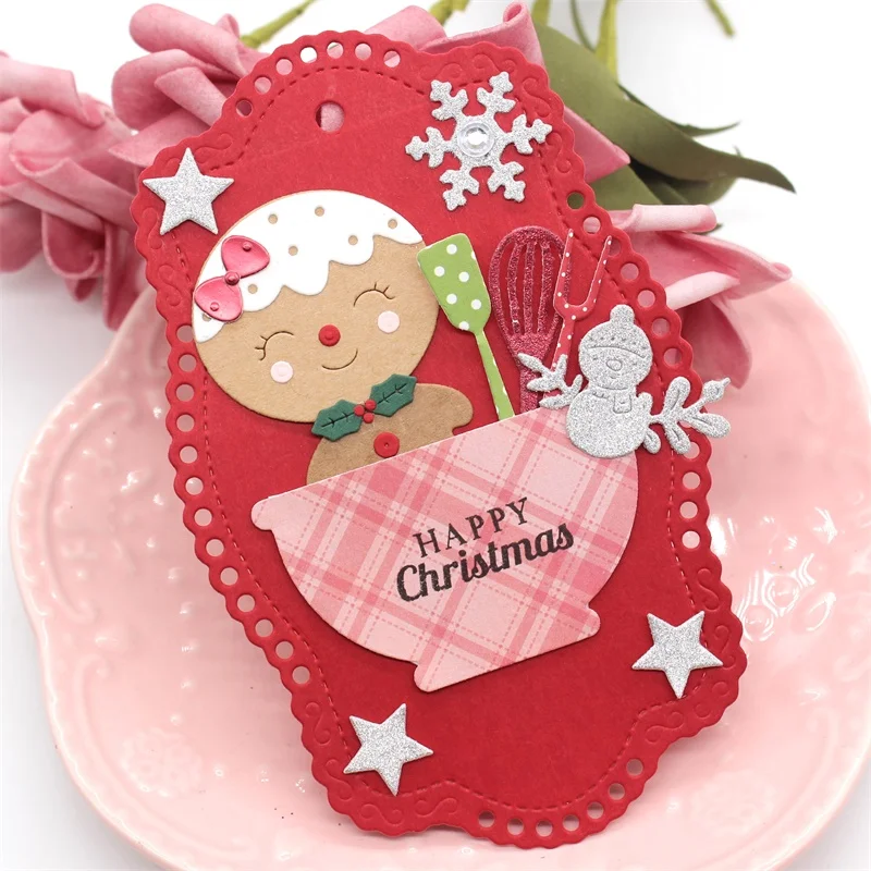 KLJUYP милые пряничные человечки металлические режущие штампы для скрапбукинга