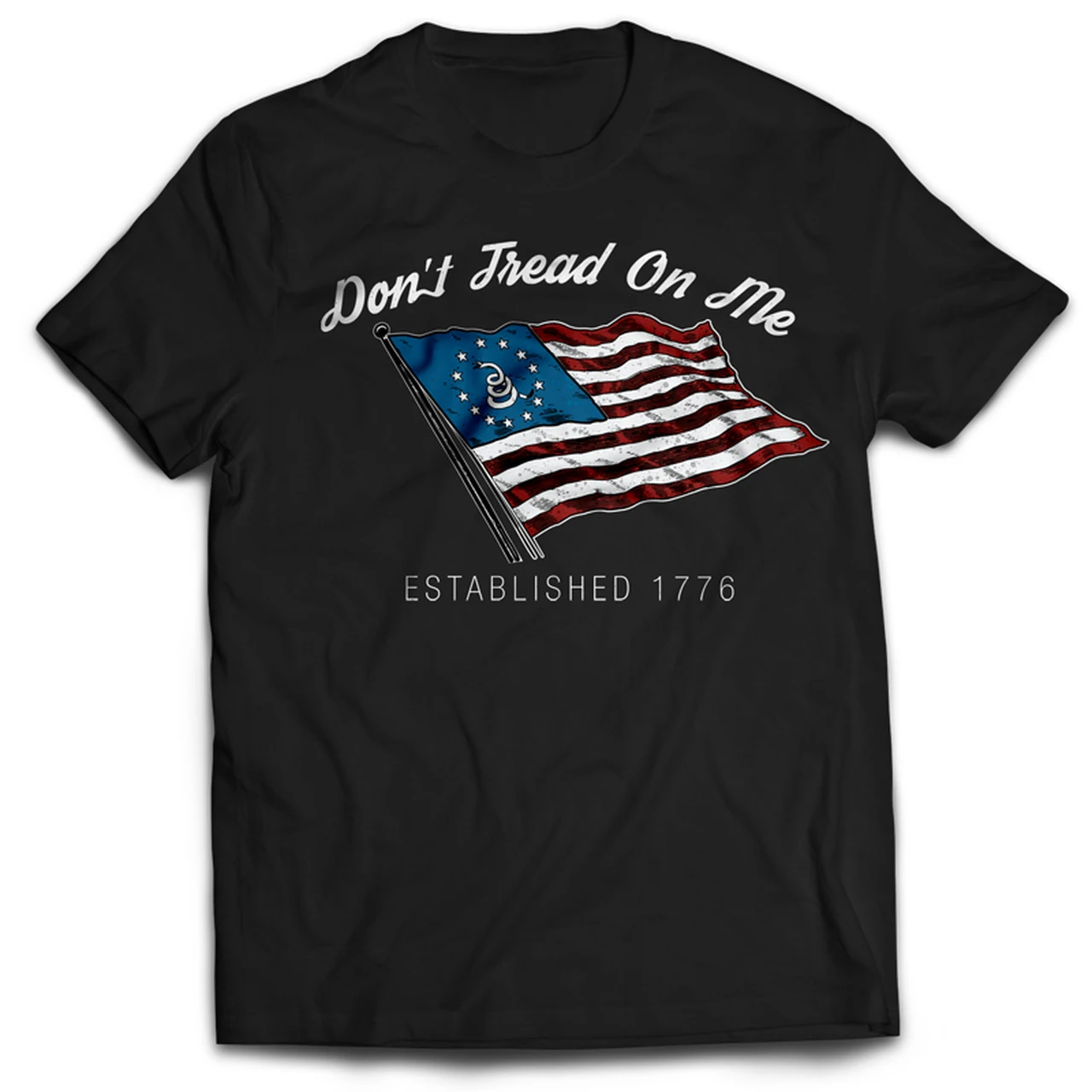 

Dont Tread on Me. American Gadsden Flag T-Shirt. Summer Cotton Short Sleeve O-Neck Mens T Shirt New S-3XL