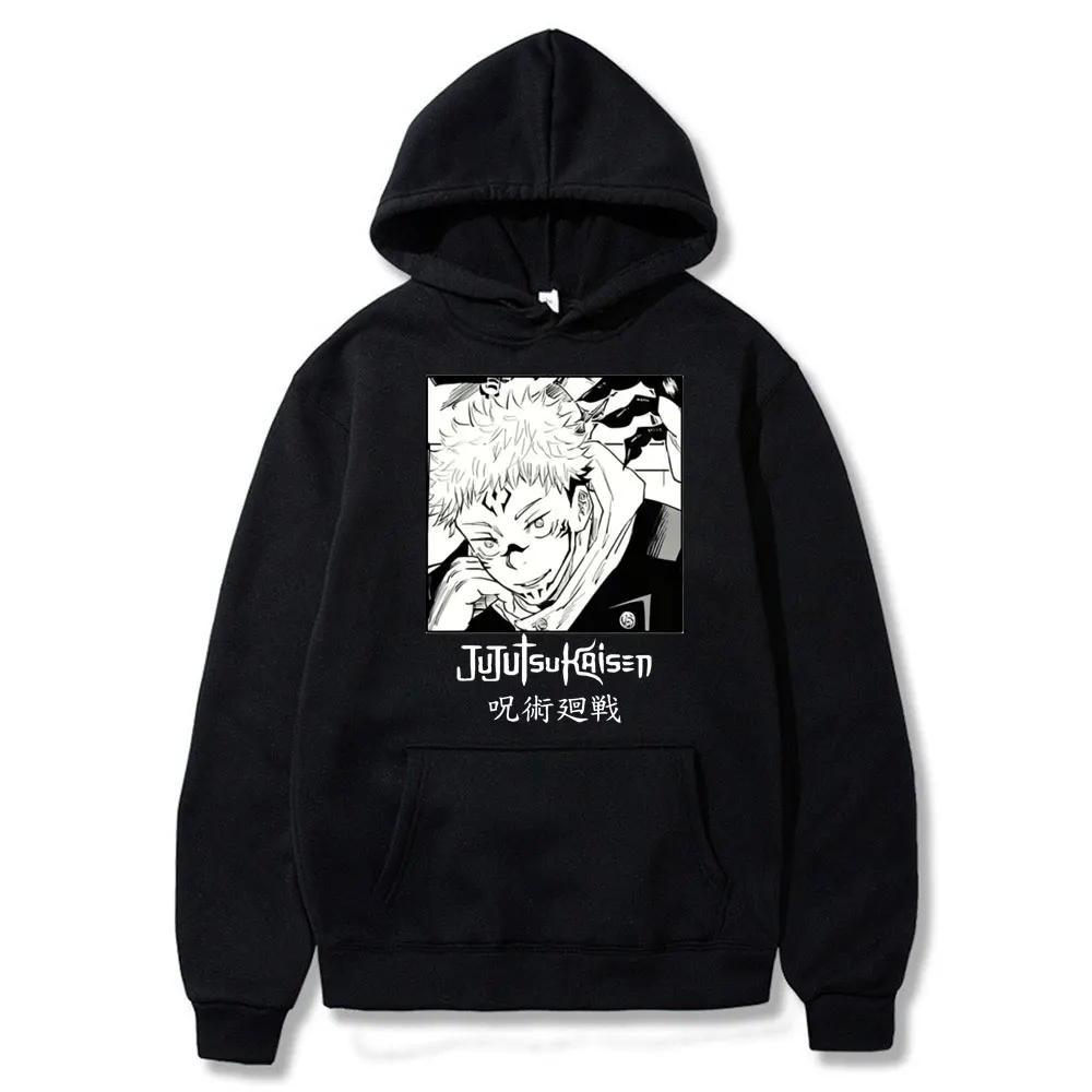 

Hot Japanese Anime Hoodies Jujutsu Kaisen Graphic Hoodie Winter Warm Cartoon Streetwear Harajuku Yuji Itadori Sweatshirts Male