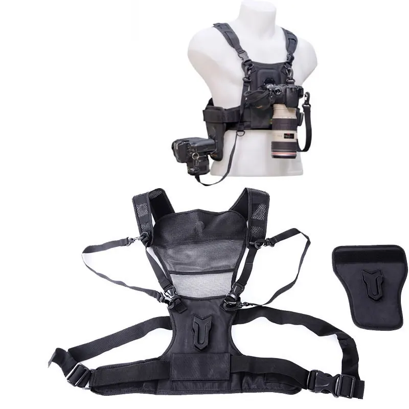 

Professional Outdoor Camera Strap With Double Shoulder Strap Quick Loading Photography Vest For Digital SLR DV Camera
