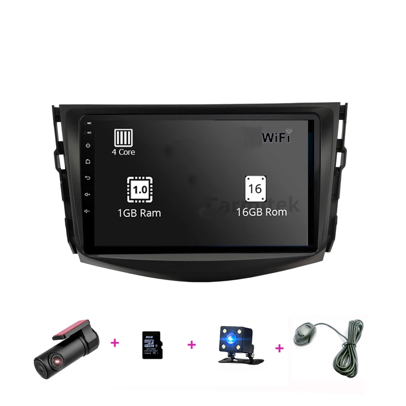 1G 16G DVR CAM MIC Автомобильный мультимедийный плеер Android 8,0 2 din автомобильный dvd gps навигатор для Toyota RAV4 Rav 4 2007-2011 Автомобильный Радио стерео - Цвет: 1G 16G DVR CAM MIC