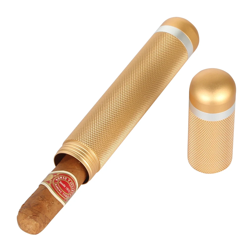 

Galiner Metal Portable Cigar Case Tube Mini Travel Cigar Humidor Jar Storage Single Holder Outdoor Smoking Accessories