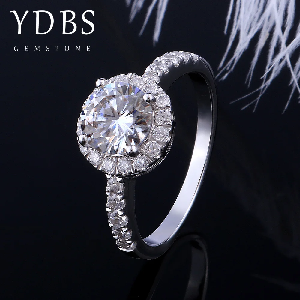 Кольцо YDBS из белого золота с бриллиантовой огранкой 6 5 карат мм|Кольца| |