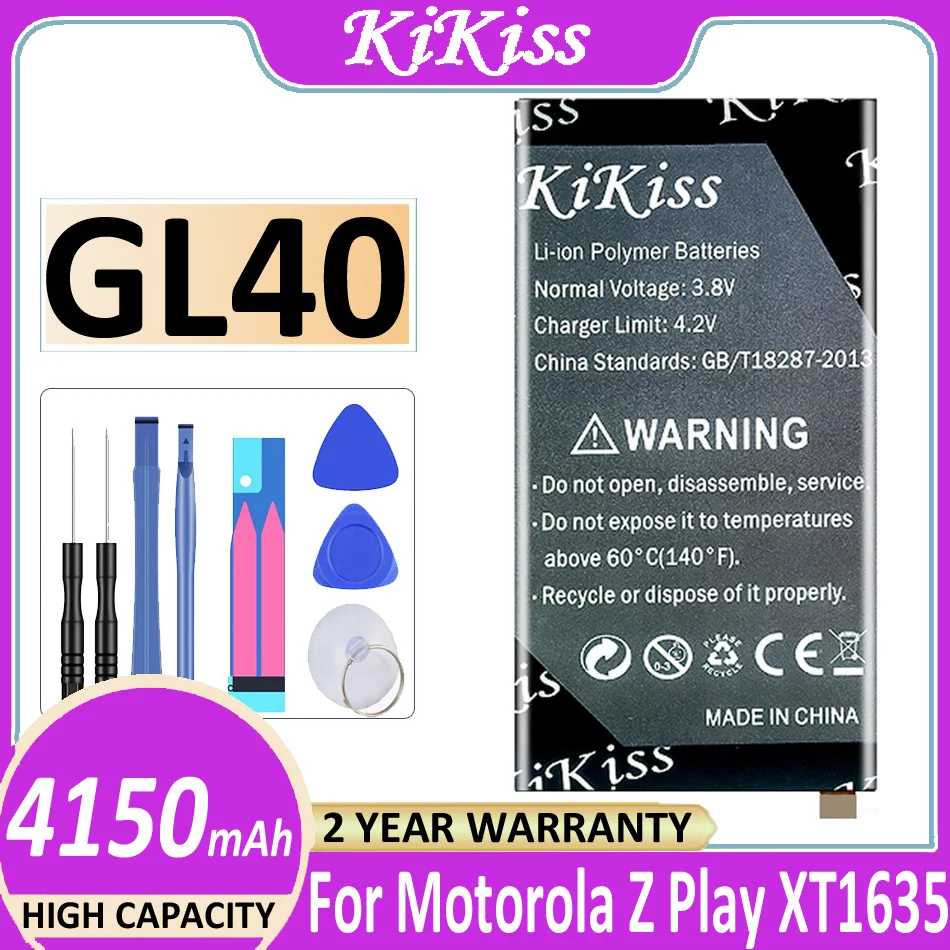 

Original KiKiss Battery GL40 4150mAh For Motorola Moto Z Play Droid XT1635 XT1635-01 XT1635-02 XT1635-03 SNN5974A Bateria