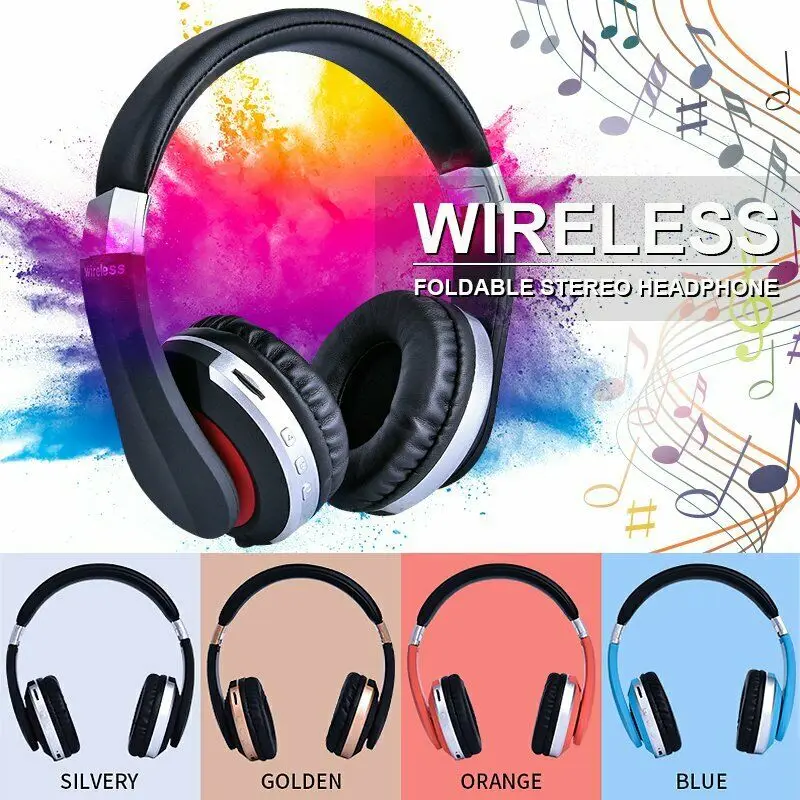 

Складные Наушники Bluetooth 5,0, беспроводная гарнитура, стереонаушники с басами и микрофоном NC99