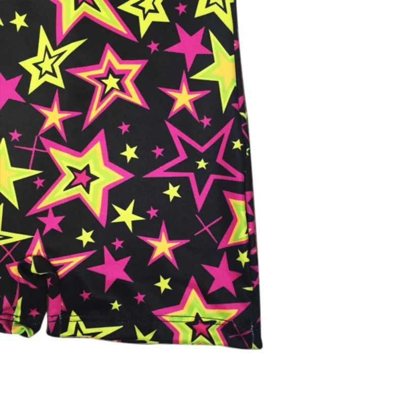 

New Hot sleeveless Five-Star gymnastics body suit ballet Printed Children clothing dance practice wear Grils dance clothing
