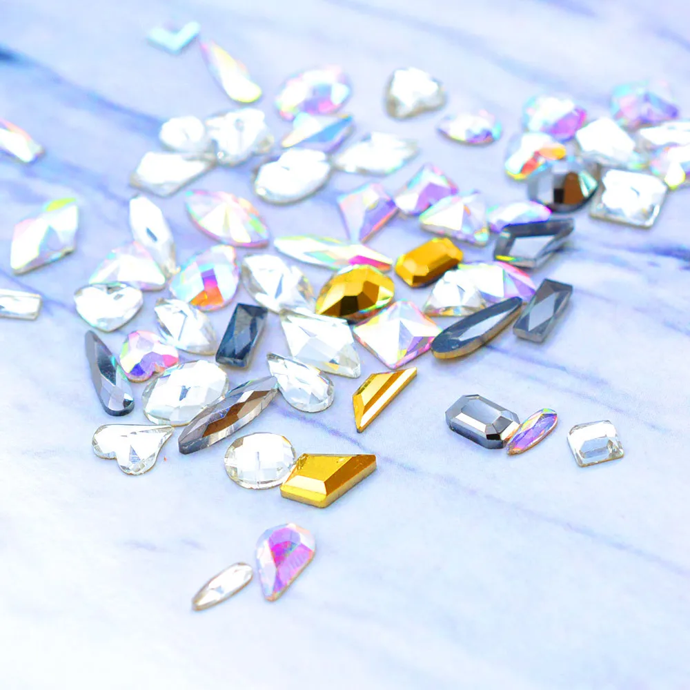 Swarovsky кристаллы для ногтей драгоценные Камни Mix 6 Дизайн Стразы 3D украшения с