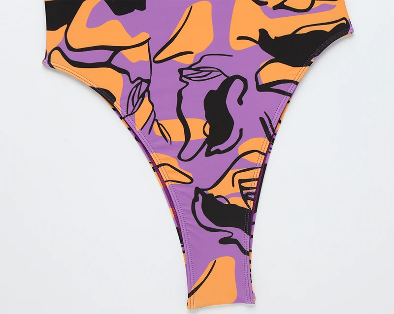 Сексуальный слитный купальник с принтом Африканский женский купальный костюм 2020