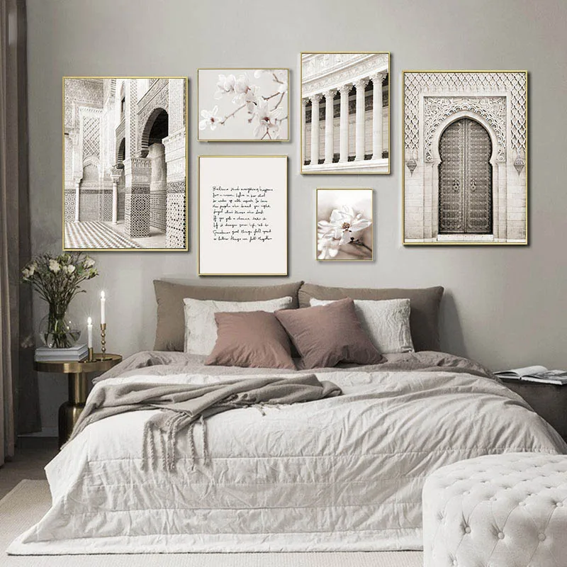 Арабская мечеть Марокканское здание картина исламский ВИНТАЖНЫЙ ПЛАКАТ