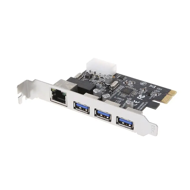 1000M Gigabit Ethernet Сетевая карта PCI E мульти I/O контроллер USB 3 0 порта|Платы расширения| |