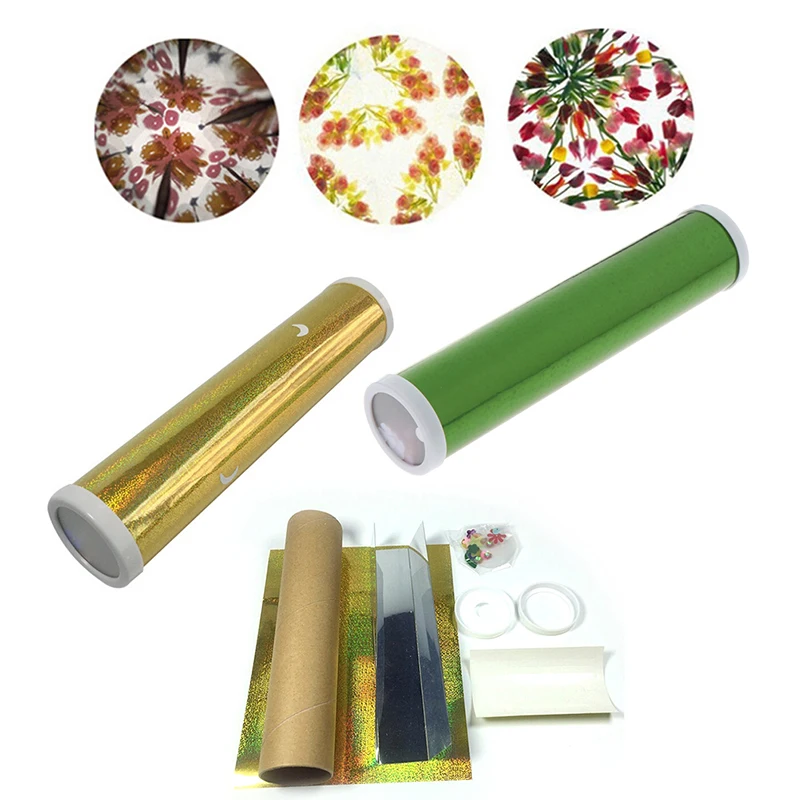 1 Set DIY Colored Rotating Kaleidoscope Kits Science Experiment Educational Craft Kid Brain Hands-Eyes Cooperation Training Toy | Игрушки и