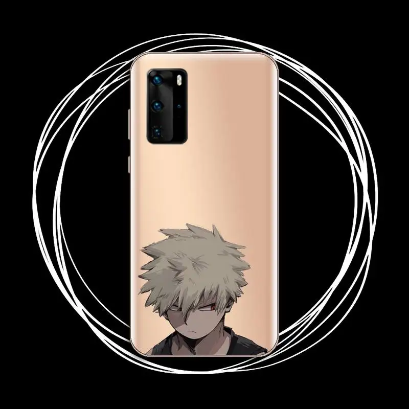 

Cartoon My Hero Academia Anime Phone Case Transparent for Huawei P honor 8 10i 20 30 40 smart 2019