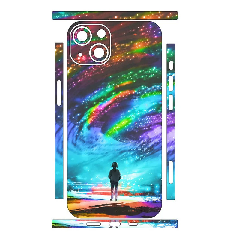 

2Sets Cartoon Back Film for Iphone 13 Pro Max Scratch Resistant Frame for IPhone 12 Anti-scratch Sticker for Iphone 13mini