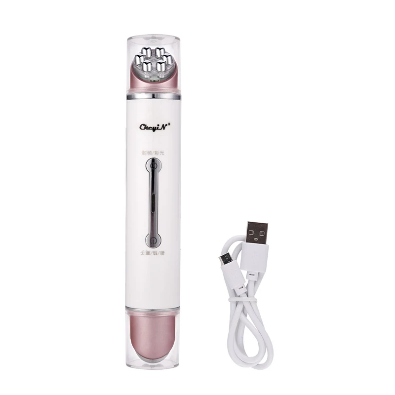 CkeyiN 2 в 1 массажер для лица перезаряжаемое устройство ухода за кожей вибрации EMS