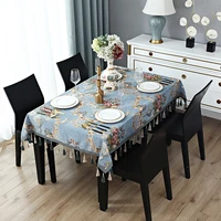 table cloth kitchen table rectangular tablecloth blue european style high end banquet shooting background mats tools