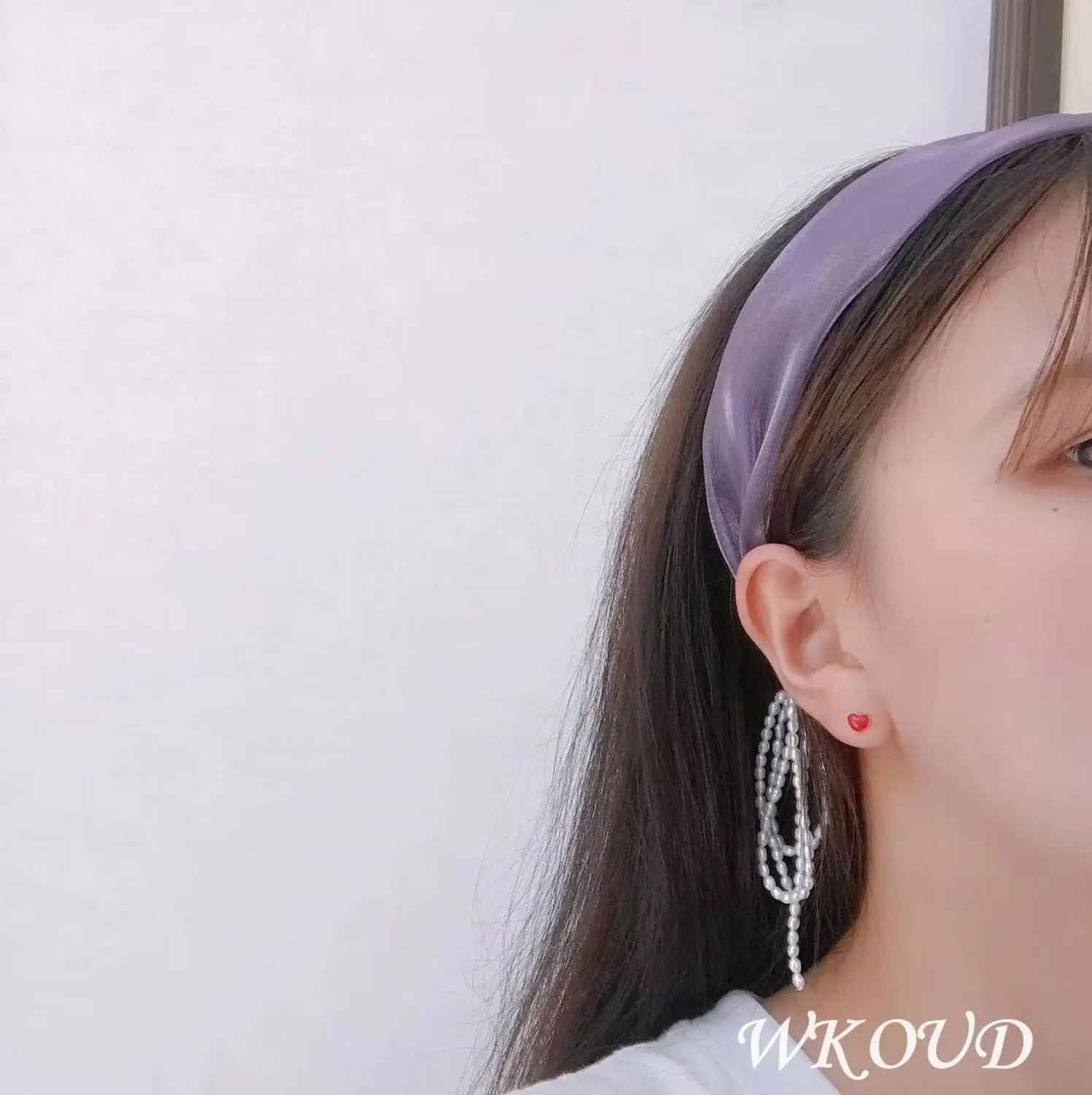 WKOUD жемчужные украшения натуральные пресноводные жемчужные повязки для волос для женщин милые модные и милые, пожалуйста, обратите внимание на цвет для заказа