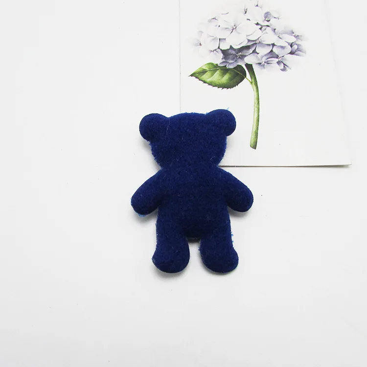 Dark blue bear 10-50 шт в наборе, милые плюшевые мишки аппликация наборы сделай сам DIY для девочек Basteln Головные уборы шпилька аксессуары Artesanato Материал - Цвет: Dark blue bear