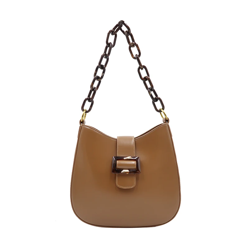 

[BXX] Vintage PU Leather Flap Crossbody Bags For Women 2021 Fashion Trend Branded Handbag Female Solid Color Shoulder Bag HQ694