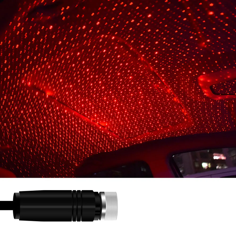 Светодиодный светильник на крыше автомобиля, ночник, проектор, USB декоративная лампа, регулируемый светильник, несколько эффектов, атмосферная лампа