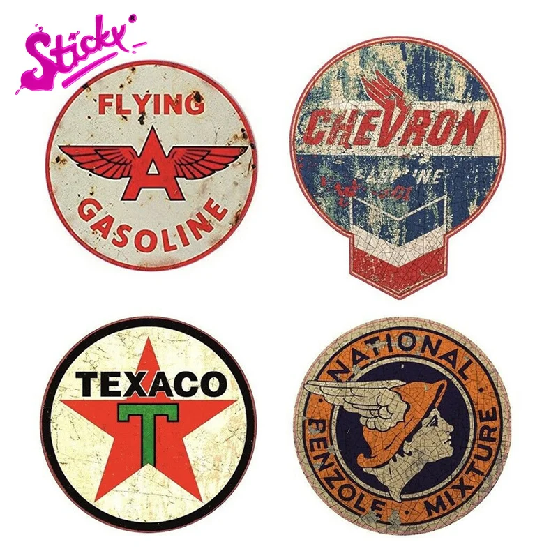 

STICKY OIL Sticker STP Retro Racing Hotrod USA Badge Brand Car Sticker Decal Decor Motorcycle Off-road Laptop PVC