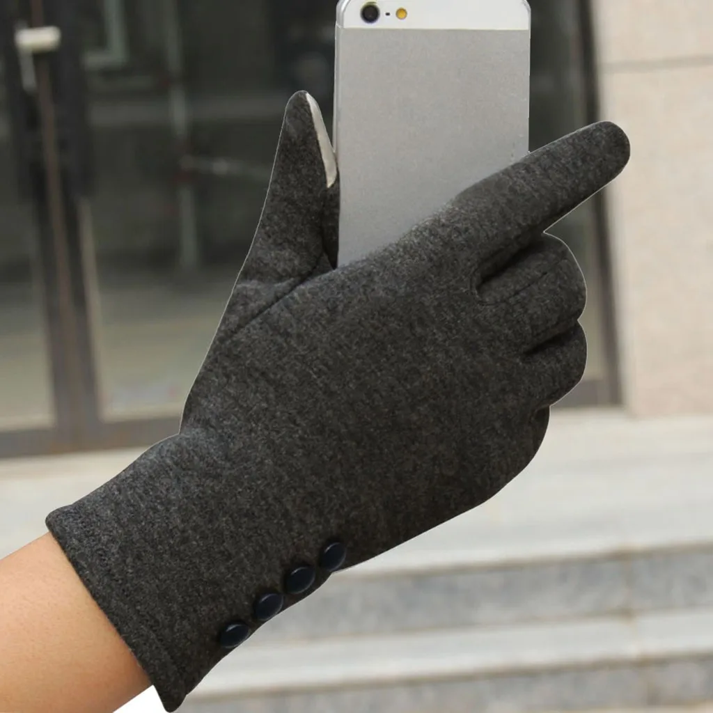 Белые кожаные перчатки женские спортивные и уличные утепленные хлопковые