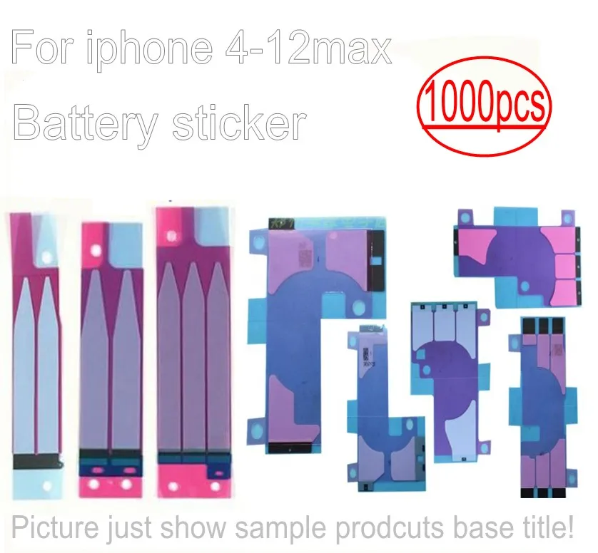 1000pcs Battery Sticker Adhesive Pull Strip Tab Glue For iPhone 12 mini 11 pro max X XS XR Max 8 7 6S Plus 5 5C 5S 4 4S | Мобильные
