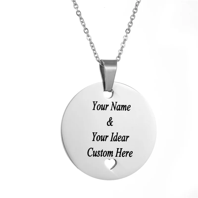 Индивидуальные выгравировать со словом рисунком именем буквами ожерелья для