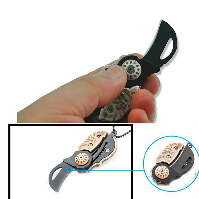 Портативный карманный мини нож в винтажном стиле с черепом походные тактические