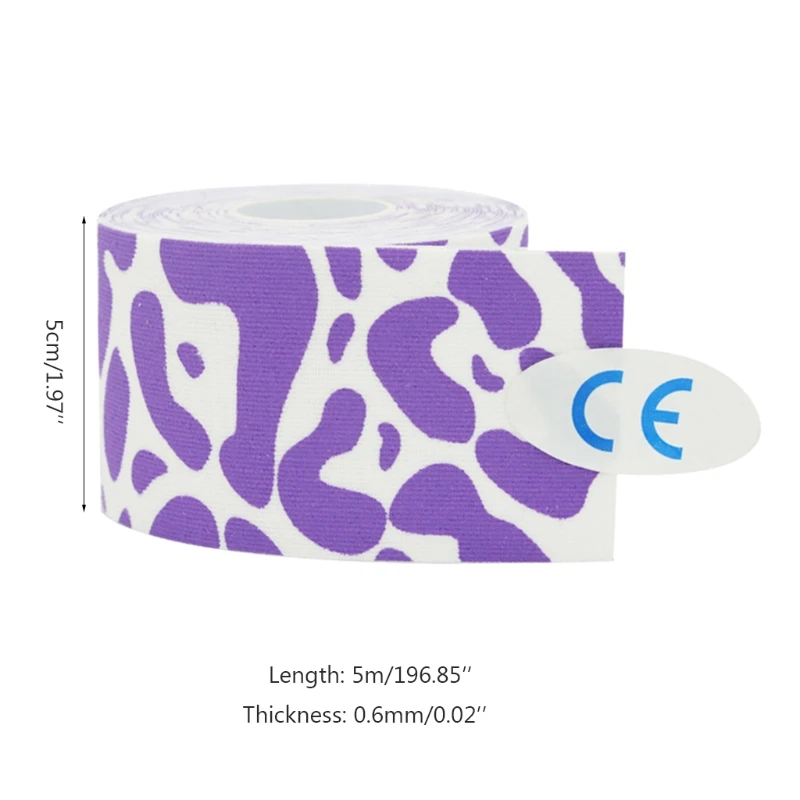 Кинезиологическая эластичная Водонепроницаемая дышащая спортивная лента для