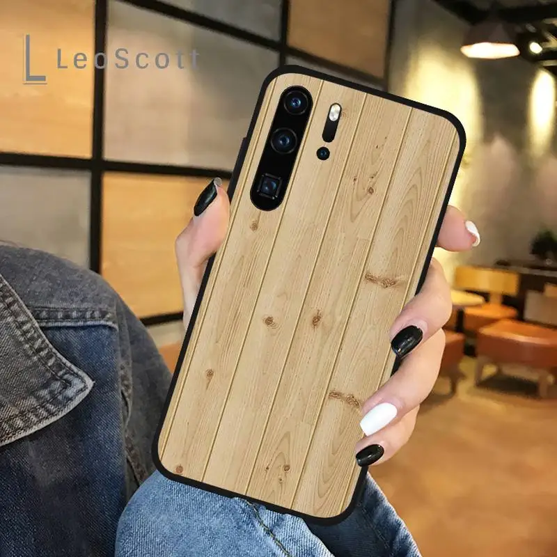 

wood time simple art Phone Case For Huawei honor Mate P 9 10 20 30 40 Pro 10i 7 8 a x Lite nova 5t