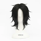Portgas D. Ace короткий черный парик, термостойкие синтетические волосы, парики для косплея + шапочка для парика