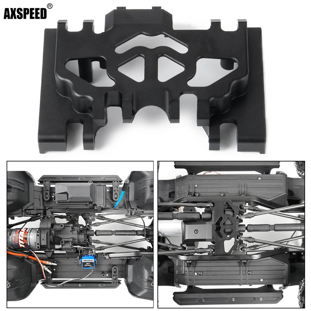 AXSPEED-Soporte de transmisión de montaje de caja de cambios de Metal para 1/10 Traxxas TRX-4 TRX4 RC Crawler Car, piezas de actualización