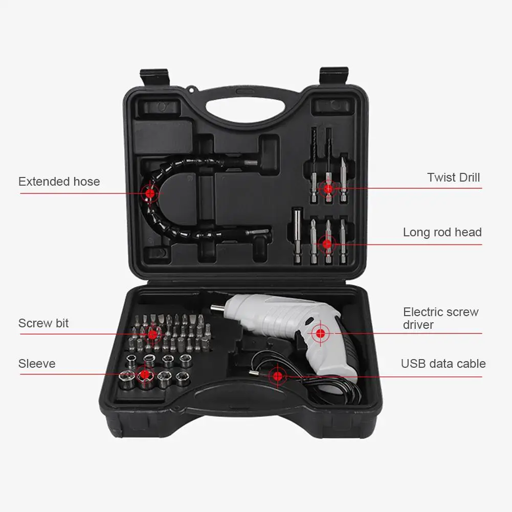 

Multifunctional Cordless Electric Drill Power Tools 3.6-12V Electric Screwdriver Lithium Battery Rechargeable Drill Power Tools