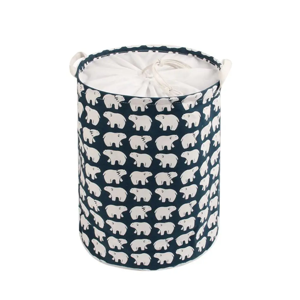 Bear 35*45 см складной на шнурке корзина для белья грязная одежда корзина для хранения игрушек органайзер для мытья грязной одежды большая корзина Органайзер - Цвет: Bear